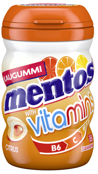 mentos - Vitamins Kaugummi Citrus zuckerfrei 32er